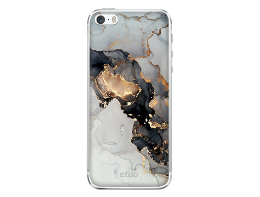 Handyhülle - Gold Abstract - Marmor mit goldener Applikation